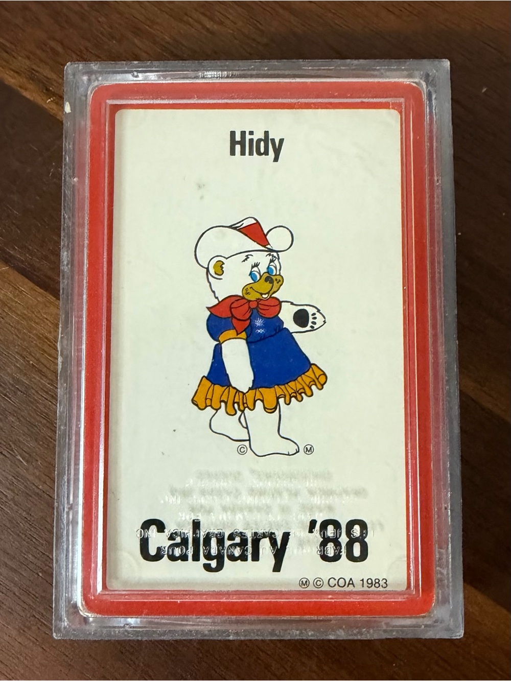 Vintage 1988 Calgary Winter Olympics Playing Cards Deck Hidy Mascots Case